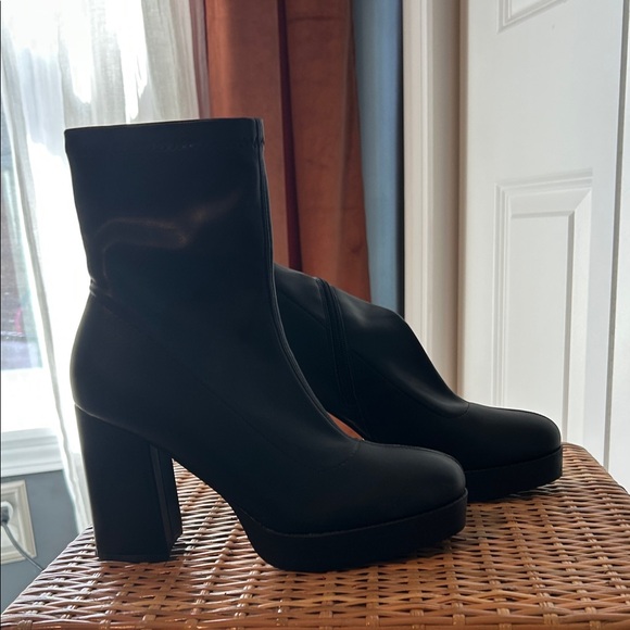 MIA Shoes - MIA Black Heeled Ankle Boots